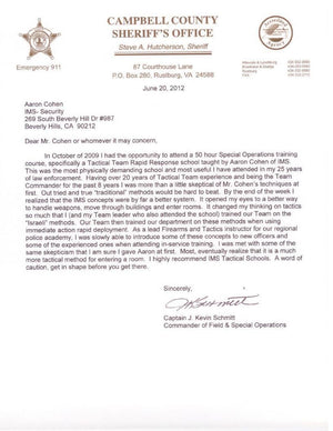 SWAT Commander Letter Of Recommendation